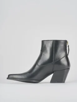 Stivaletto texano tacco 6 cm nero pelle