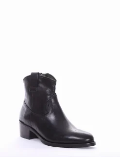 stivaletto texano tacco 3 cm nero