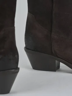 Stivali tacco 4cm camoscio testa