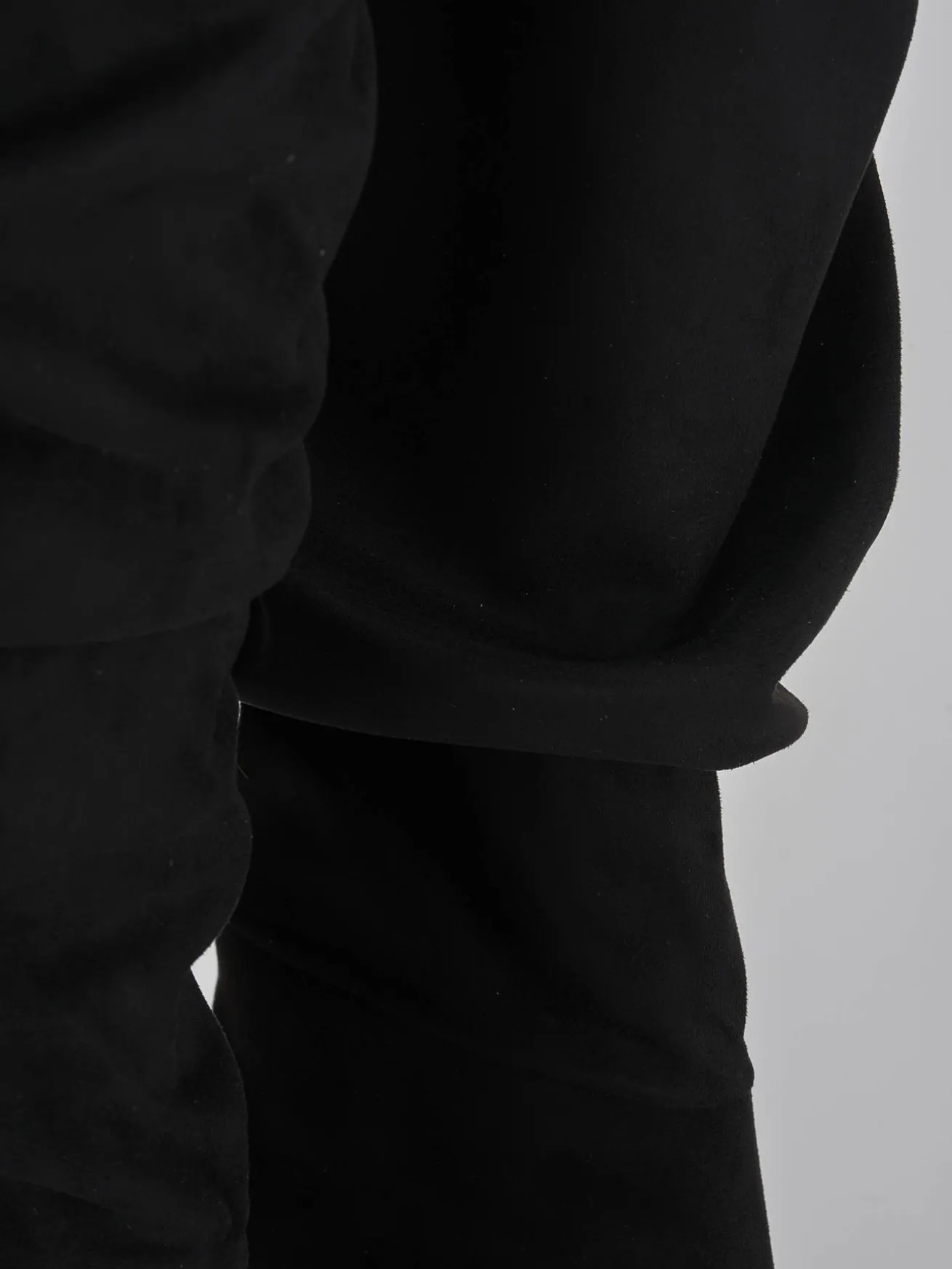 Stivali tacco 9cm camoscio nero