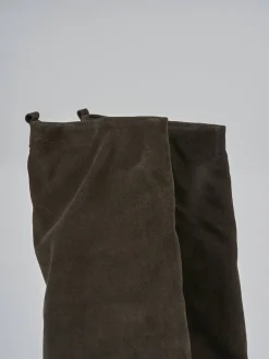 Stivali tacco 3cm camoscio testa