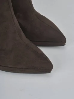 Stivali tacco 10cm camoscio testa