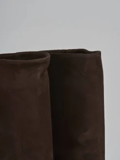 Stivali tacco 9cm camoscio testa