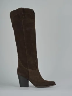 Stivali tacco 7cm camoscio testa