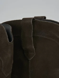 Stivali tacco 7cm camoscio testa