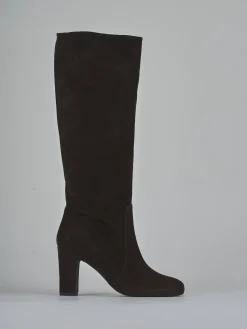 Stivali tacco 8cm camoscio testa