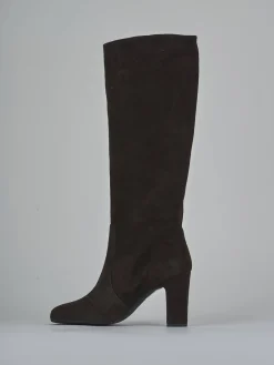 Stivali tacco 8cm camoscio testa