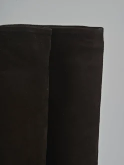 Stivali tacco 8cm camoscio testa