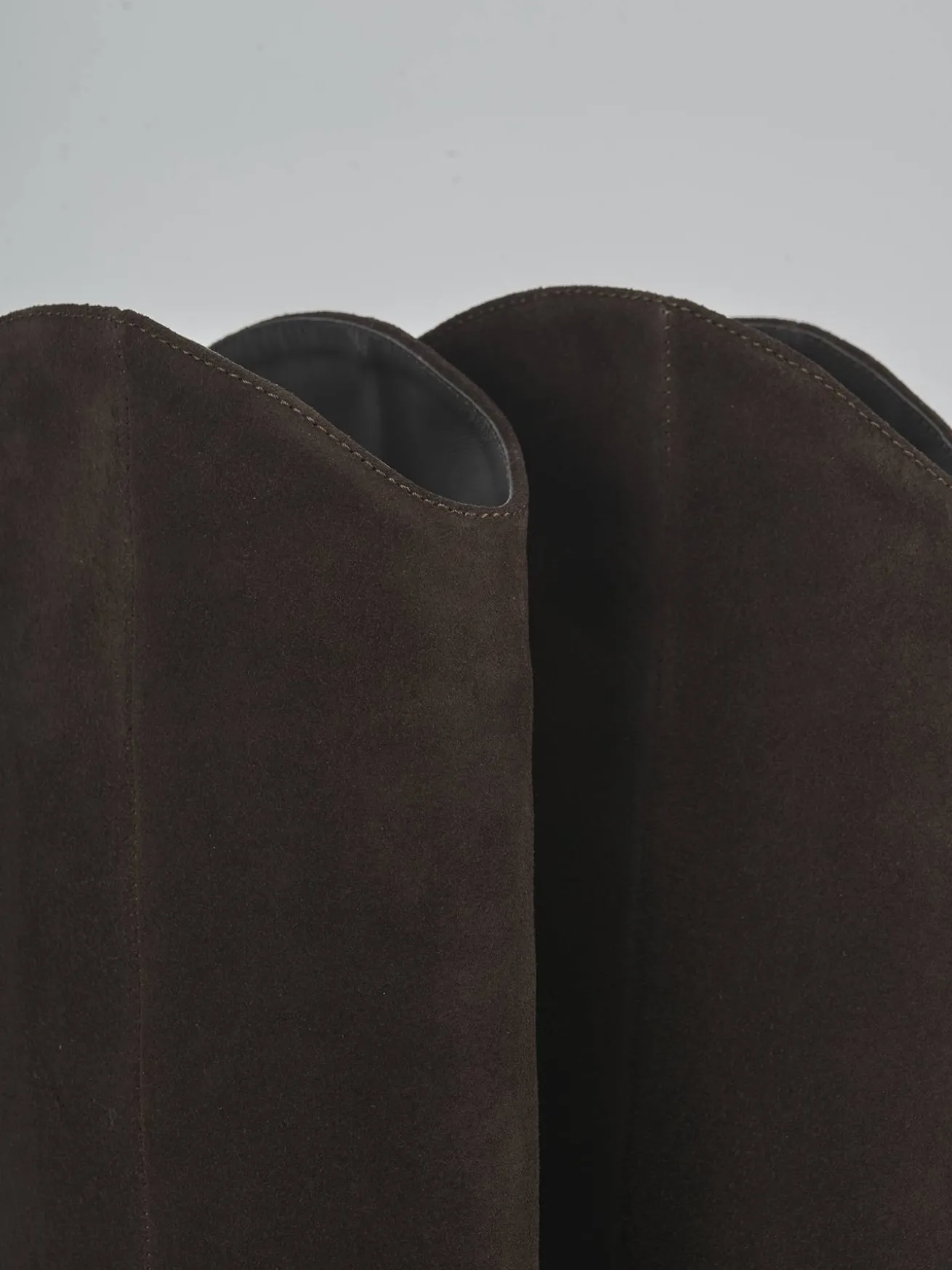 Stivali tacco 5cm camoscio testa