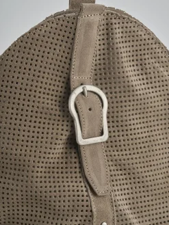 Stivali tacco 5cm camoscio beige