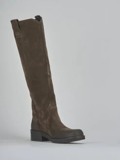 Stivali tacco 4cm camoscio testa