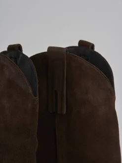 Stivali tacco 8cm camoscio testa