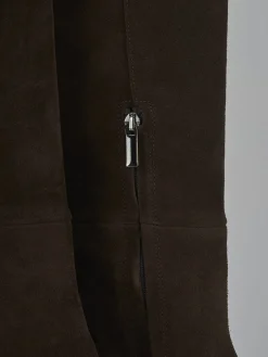 Stivali tacco 8cm camoscio testa