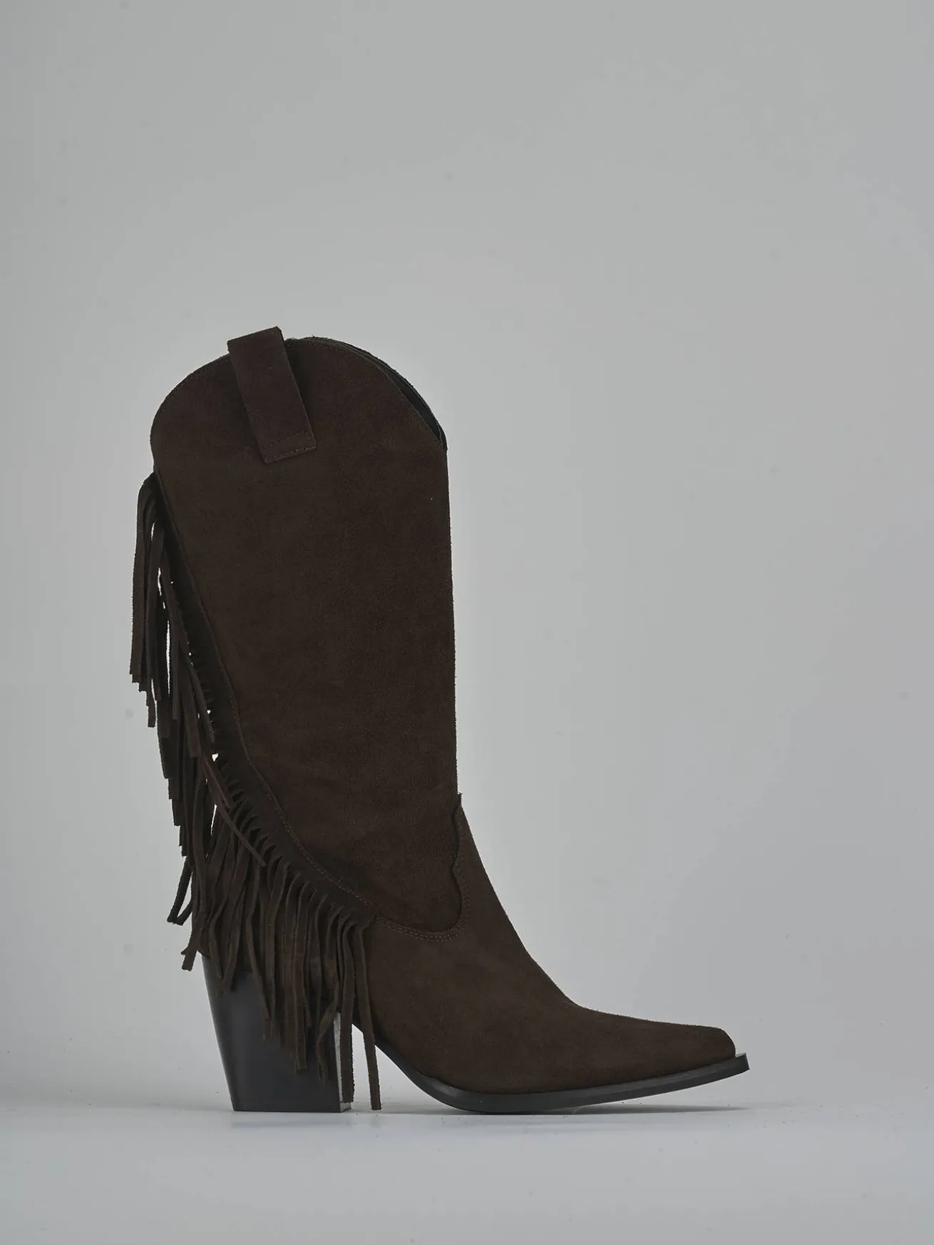 Stivali tacco 8cm camoscio testa