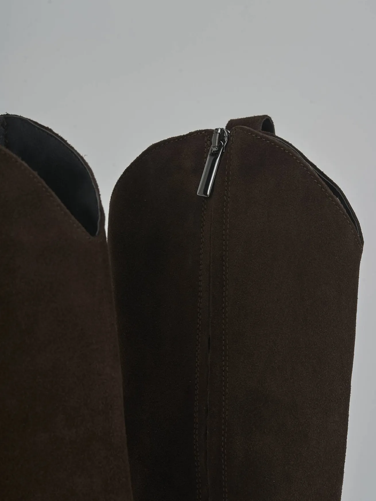 Stivali tacco 8cm camoscio testa