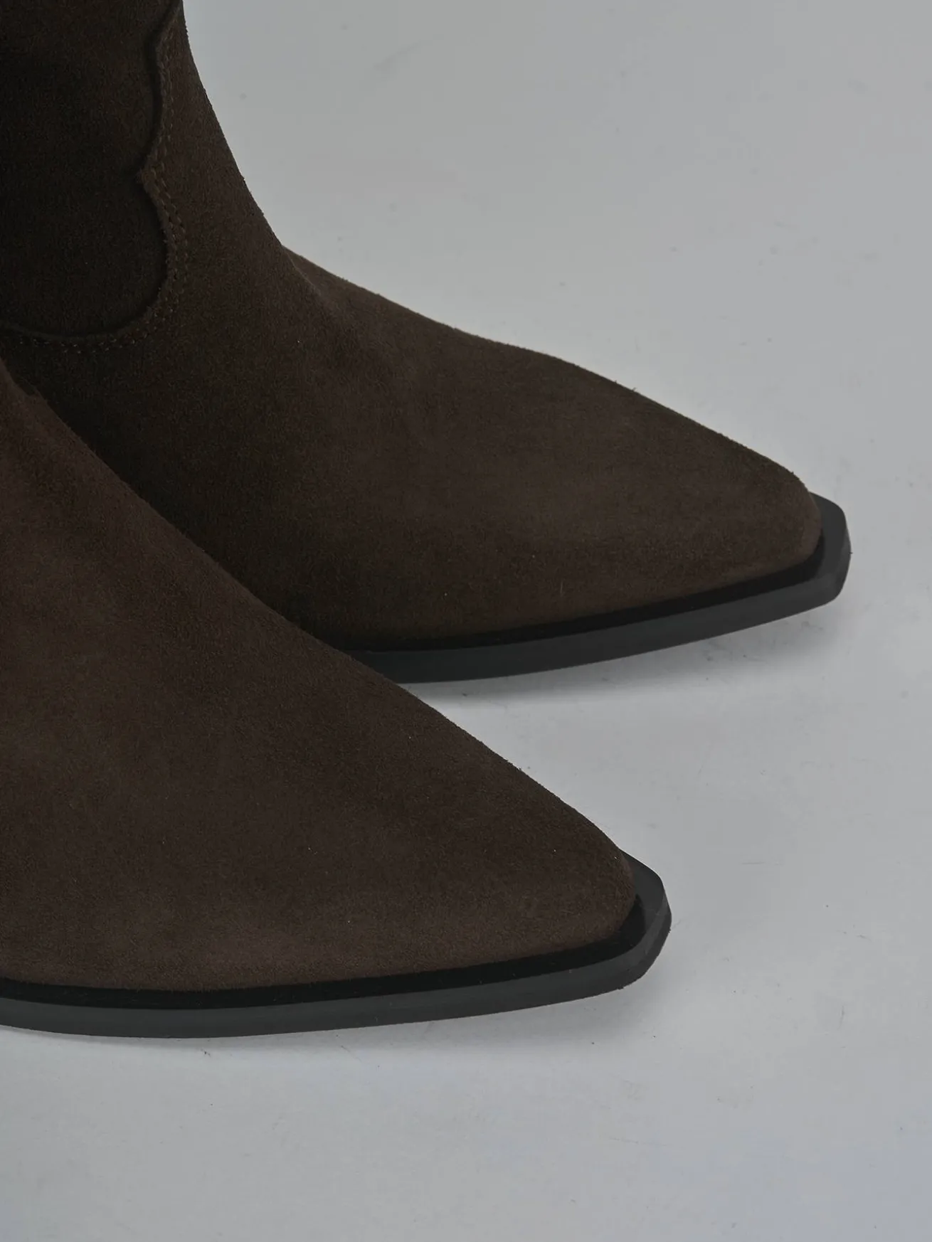 Stivali tacco 8cm camoscio testa