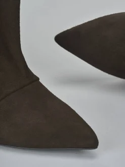 Stivali tacco 4cm camoscio testa