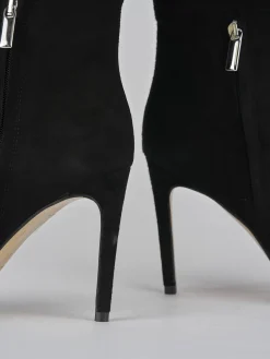 Stivali tacco 11cm camoscio nero