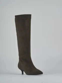 Stivali tacco 4cm camoscio testa