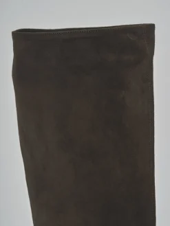 Stivali tacco 4cm camoscio testa