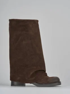 Stivali tacco 3cm camoscio testa