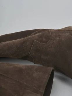 Stivali tacco 4cm camoscio testa