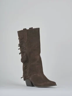 Stivali tacco 6cm camoscio testa