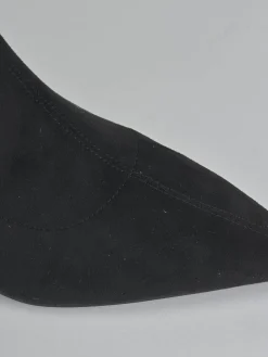 Stivali tacco 5cm camoscio sostenible nero