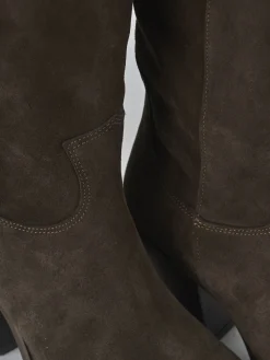 Stivali tacco 6cm camoscio testa