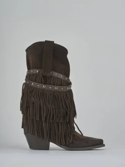 Stivali tacco 6cm camoscio testa