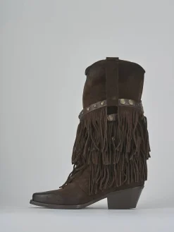 Stivali tacco 6cm camoscio testa