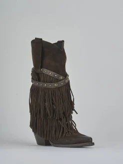 Stivali tacco 6cm camoscio testa