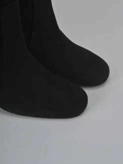 Stivali tacco 8cm camoscio nero