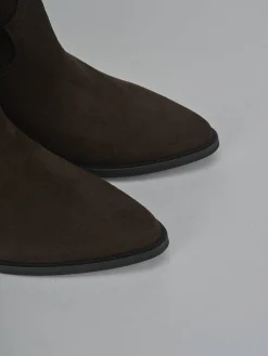 Stivali tacco 6cm camoscio testa