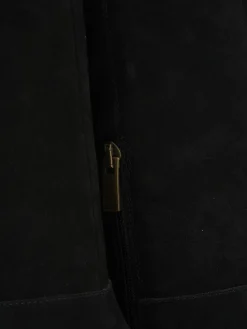 Stivali tacco 2cm camoscio nero