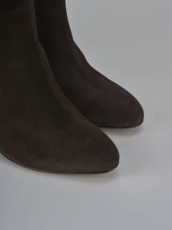 Stivali tacco 8cm camoscio testa