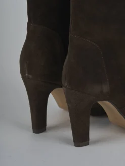 Stivali tacco 8cm camoscio testa