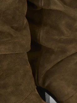 Stivali tacco 9cm camoscio marrone