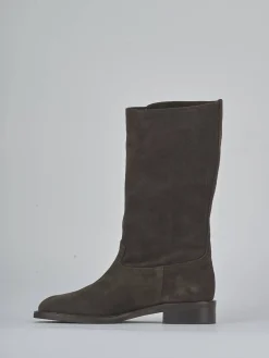 Stivali tacco 3cm camoscio testa