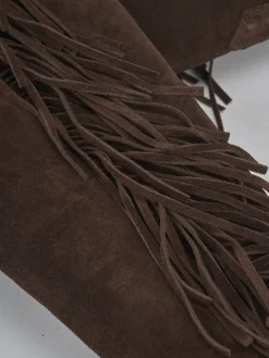 Stivali tacco 8cm camoscio testa