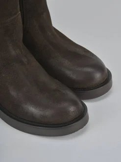 Stivali tacco 3cm camoscio testa