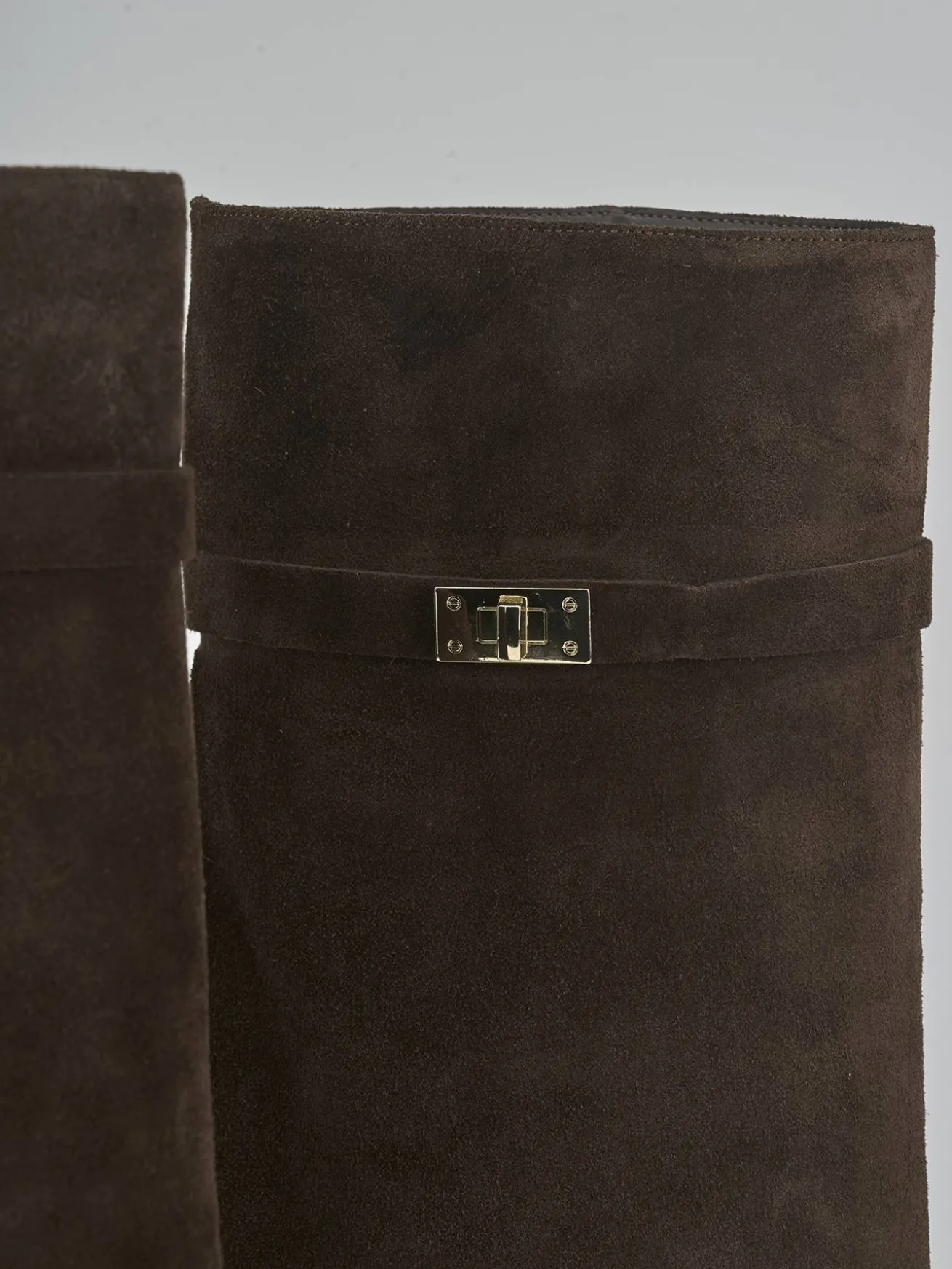 Stivali tacco 9cm camoscio testa