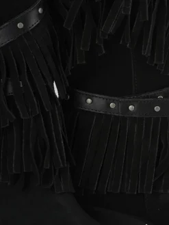 Stivali tacco 9cm camoscio nero