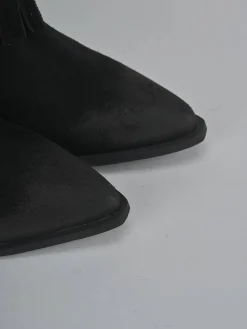 Stivali tacco 9cm camoscio nero