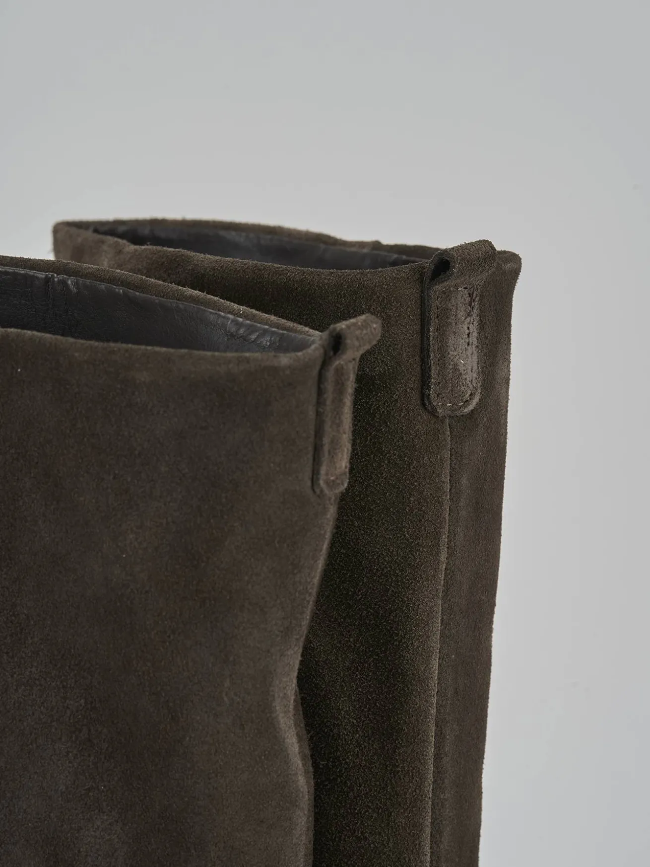 Stivali tacco 3cm camoscio testa