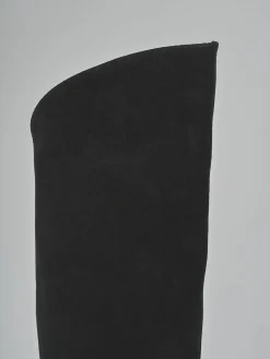 Stivali tacco 6cm camoscio nero