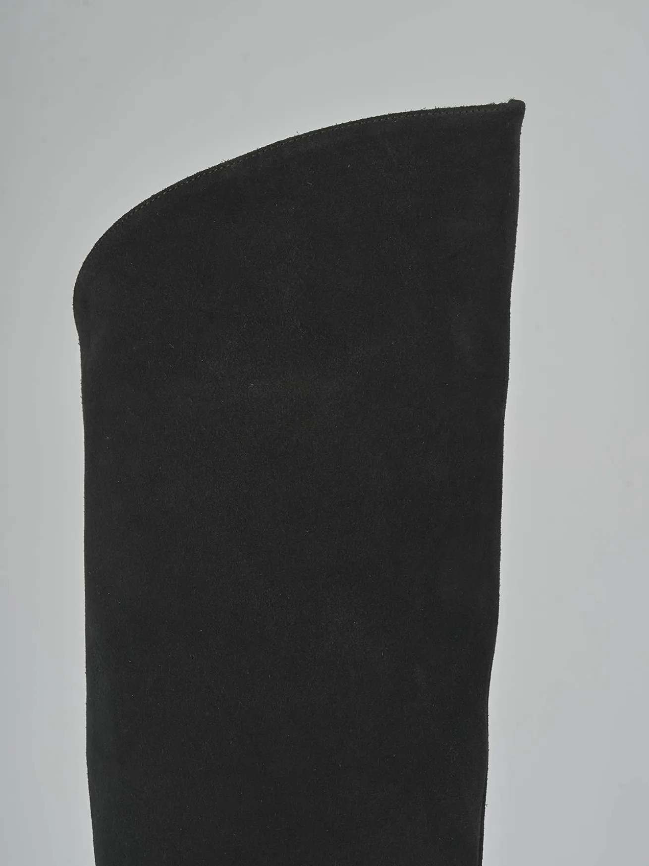 Stivali tacco 6cm camoscio nero