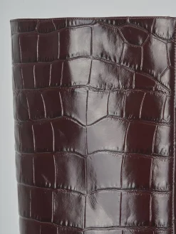 Stivali tacco 7cm cocco bordo'