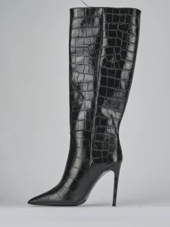 Stivali tacco 10cm cocco nero