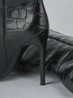 Stivali tacco 10cm cocco nero